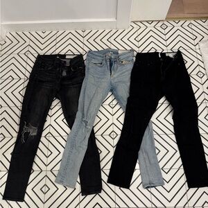 rag & bone Women's Skinny Jeans - Black and Light Blue (Lot of 3)